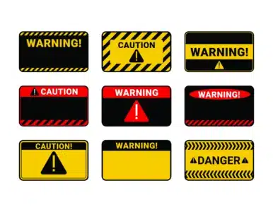 Warning Stickers
